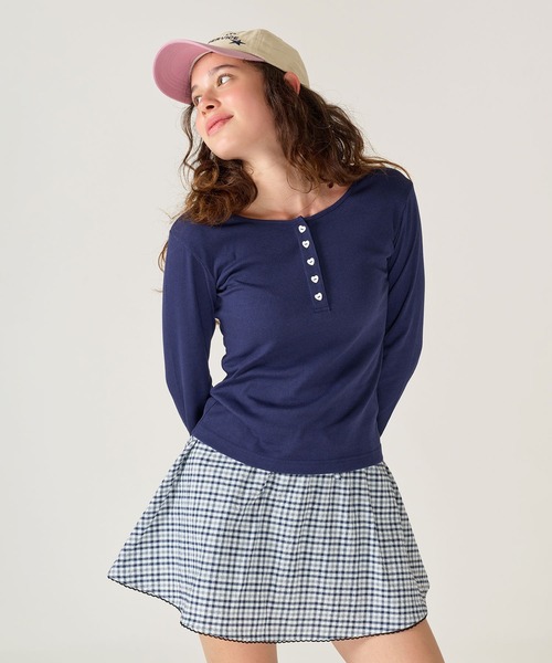 TINA:JOJUN(ティーナジョジュン)の「パンツ付き ミニスカート TINA:JOJUN(スカート・レディース・ネイビー/レッド・M)」の11枚目の写真