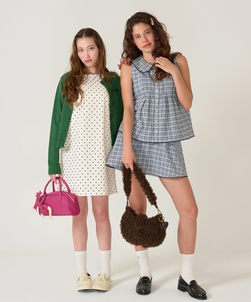 TINA:JOJUN(ティーナジョジュン)の「パンツ付き ミニスカート TINA:JOJUN(スカート・レディース・ネイビー/レッド・M)」の7枚目の写真