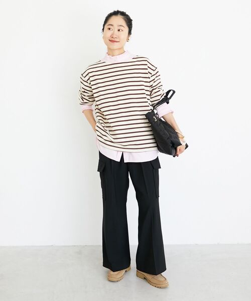 le.coeur blanc(ルクールブラン)の「センタープレスカーゴパンツ(その他パンツ・レディース・カーキブラウン/ブラック・36/38)」の5枚目の写真