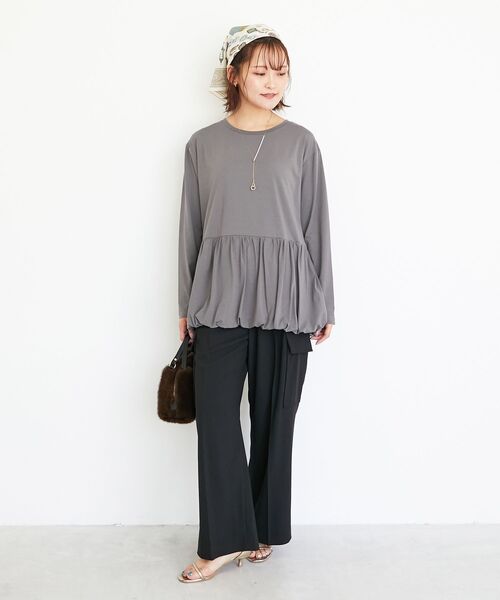 le.coeur blanc(ルクールブラン)の「センタープレスカーゴパンツ(その他パンツ・レディース・カーキブラウン/ブラック・36/38)」の8枚目の写真