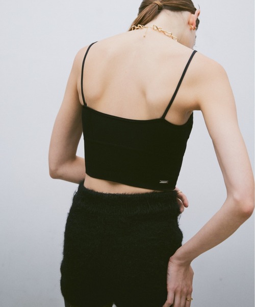 un/neu（アンノイ）の「ダブルストラップカップ付きインナー（キャミソール・レディース・ブラック/ホワイト・FREE）」の7枚目の写真