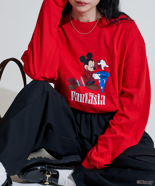 セール】【DISNEY FANTASIA】 ビッグ フロント プリントロンT/ミッキー
