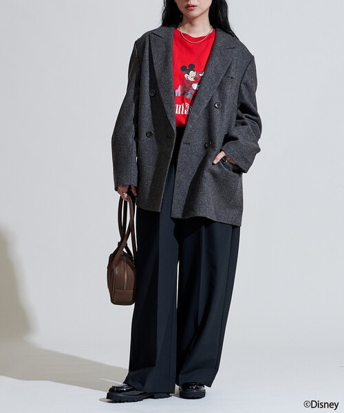 FREAK'S STORE(フリークスストア)の「【DISNEY FANTASIA】 ビッグ フロント プリントロンT/ミッキーマウス/ディズニー/ファンタジア(Tシャツ/カットソー・レディース・ネイビー/レッド/ブラック/オフホワイト・X-LARGE/MEDIUM)」の15枚目の写真