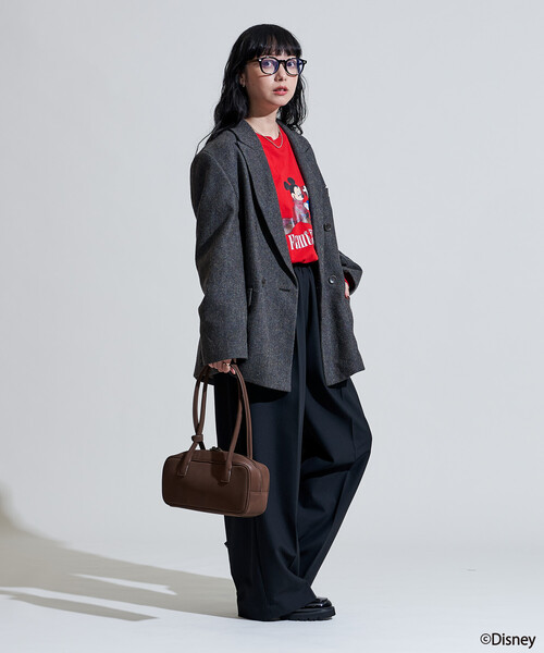 FREAK'S STORE(フリークスストア)の「【DISNEY FANTASIA】 ビッグ フロント プリントロンT/ミッキーマウス/ディズニー/ファンタジア(Tシャツ/カットソー・レディース・ネイビー/レッド/ブラック/オフホワイト・X-LARGE/MEDIUM)」の16枚目の写真