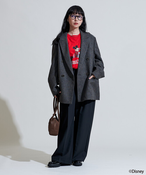 FREAK'S STORE(フリークスストア)の「【DISNEY FANTASIA】 ビッグ フロント プリントロンT/ミッキーマウス/ディズニー/ファンタジア(Tシャツ/カットソー・レディース・ネイビー/レッド/ブラック/オフホワイト・X-LARGE/MEDIUM)」の17枚目の写真