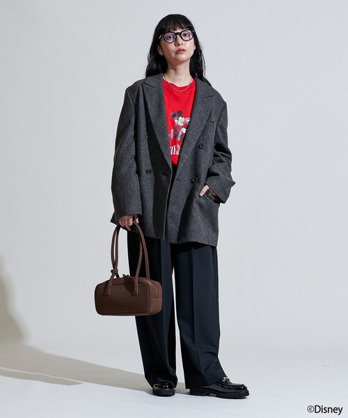 FREAK'S STORE(フリークスストア)の「【DISNEY FANTASIA】 ビッグ フロント プリントロンT/ミッキーマウス/ディズニー/ファンタジア(Tシャツ/カットソー・レディース・ネイビー/レッド/ブラック/オフホワイト・X-LARGE/MEDIUM)」の18枚目の写真