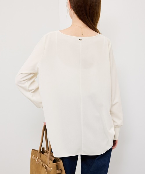 ROPE' PICNIC(ロペピクニック)の「エアリーカットジョーゼットトップス(Tシャツ/カットソー・レディース・キナリ/ベージュ/ネイビー・S/M)」の22枚目の写真