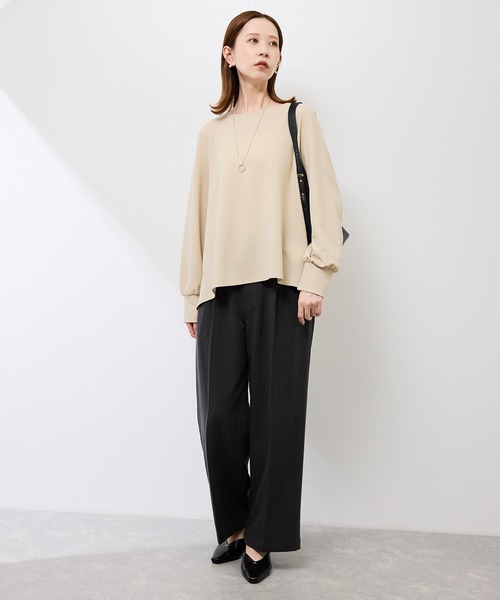 ROPE' PICNIC(ロペピクニック)の「エアリーカットジョーゼットトップス(Tシャツ/カットソー・レディース・キナリ/ベージュ/ネイビー・S/M)」の13枚目の写真