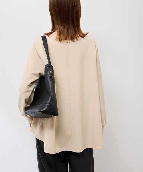 ROPE' PICNIC(ロペピクニック)の「エアリーカットジョーゼットトップス(Tシャツ/カットソー・レディース・キナリ/ベージュ/ネイビー・S/M)」の6枚目の写真