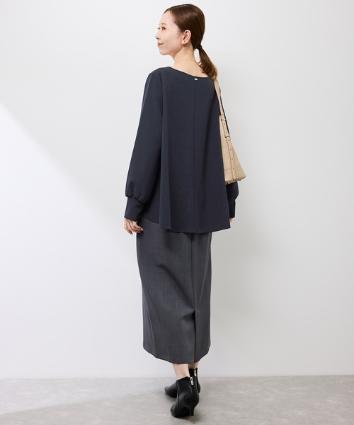 ROPE' PICNIC(ロペピクニック)の「エアリーカットジョーゼットトップス(Tシャツ/カットソー・レディース・キナリ/ベージュ/ネイビー・S/M)」の4枚目の写真