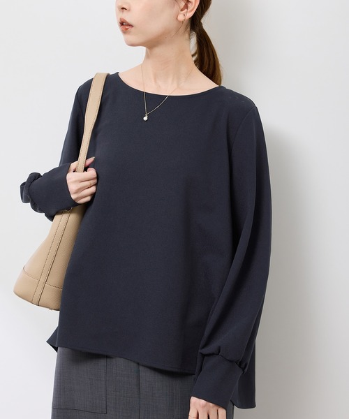 ROPE' PICNIC(ロペピクニック)の「エアリーカットジョーゼットトップス(Tシャツ/カットソー・レディース・キナリ/ベージュ/ネイビー・S/M)」の5枚目の写真