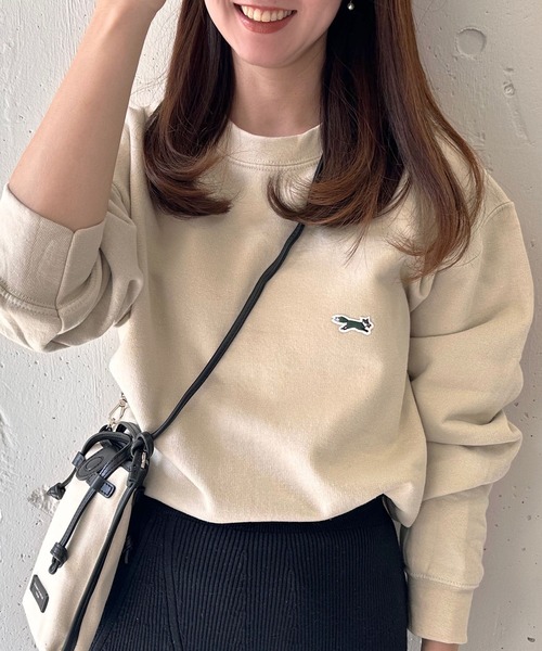 PENNEYS(ぺニーズ)の「何色あってもいい!ペアルックおそろコーデにも!冬に使える万能スウェット【Penneys THE FOX】FOX COLLECTION 別注kitsuneキツネワッペン刺繍スウェットトレーナー プルオーバースウェット(スウェット・レディース・ベージュ/ダークグレー/ネイビー/ブラック/グレイッシュベージュ/ワイン/グレー/オフホワイト・S/M/L/XL)」の6枚目の写真