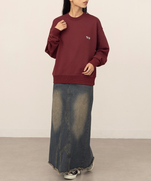 PENNEYS(ぺニーズ)の「何色あってもいい!ペアルックおそろコーデにも!冬に使える万能スウェット【Penneys THE FOX】FOX COLLECTION 別注kitsuneキツネワッペン刺繍スウェットトレーナー プルオーバースウェット(スウェット・レディース・ベージュ/ダークグレー/ネイビー/ブラック/グレイッシュベージュ/ワイン/グレー/オフホワイト・S/M/L/XL)」の13枚目の写真