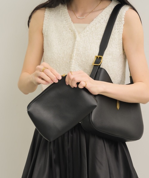 NEUNA(ヌナ)の「【大人気bagからminiサイズが登場!】miniラウンドトートバッグ(ショルダーバッグ・レディース・アイボリー/ブラック・FREE)」の20枚目の写真