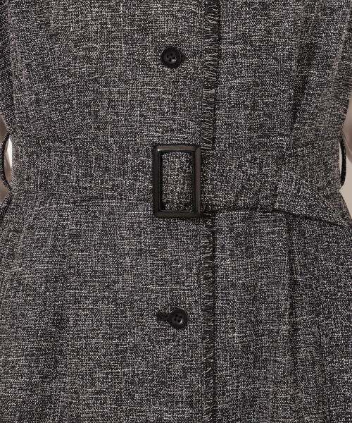 N.（N. Natural Beauty Basic）（エヌエヌナチュラルビューティーベーシック）の「【PS/低身長サイズ】ツイーディーフリンジジャンスカ（ジャンパースカート・レディース・ブラック/グレー・P/S/MEDIUM）」の8枚目の写真