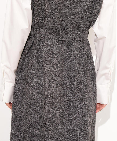 セール】【PS/低身長サイズ】ツイーディーフリンジジャンスカ