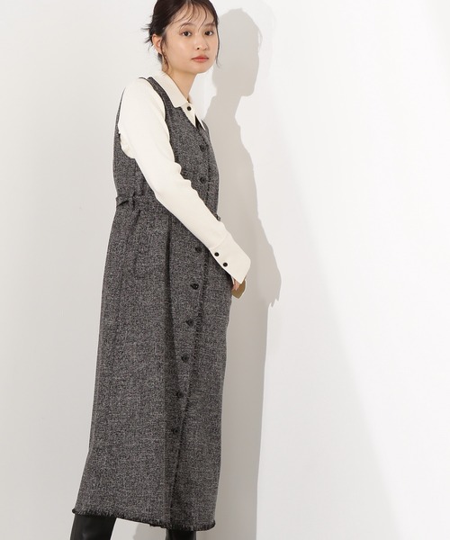 【PS/低身長サイズ】ツイーディーフリンジジャンスカ