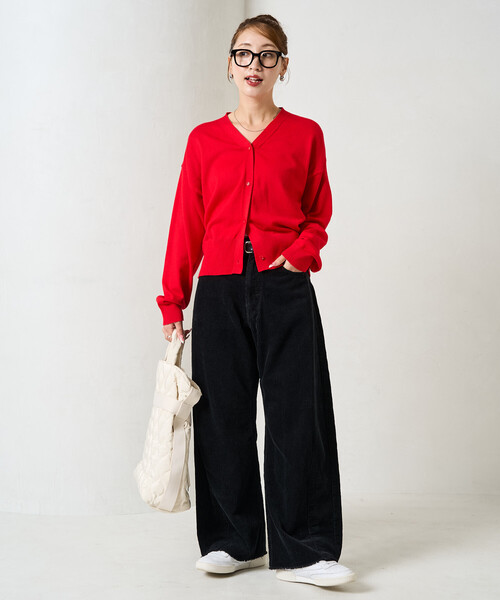 【新品】ハグオーワー コーデュロイカーブパンツ ブラック Sサイズ FREAK'S STORE パンツ 限定展開 コーデュロイ カーブ レディース