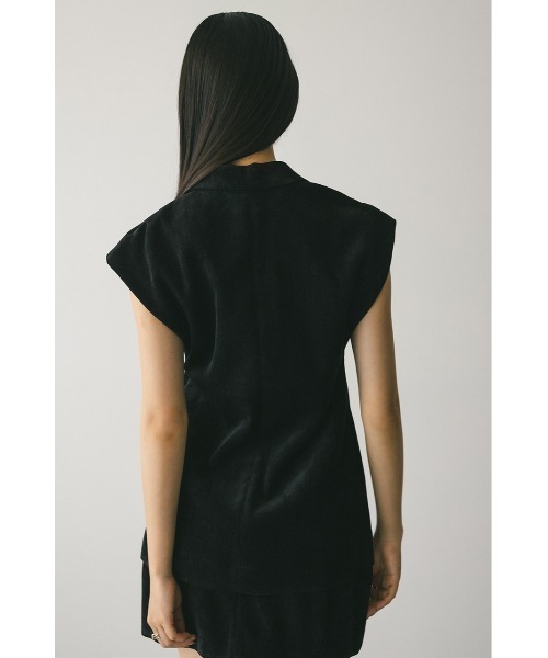 STYLEMIXER（スタイルミキサー）の「ショルダータックベロアベスト（ベスト・レディース・ブラウン/ブラック・FREE）」の11枚目の写真