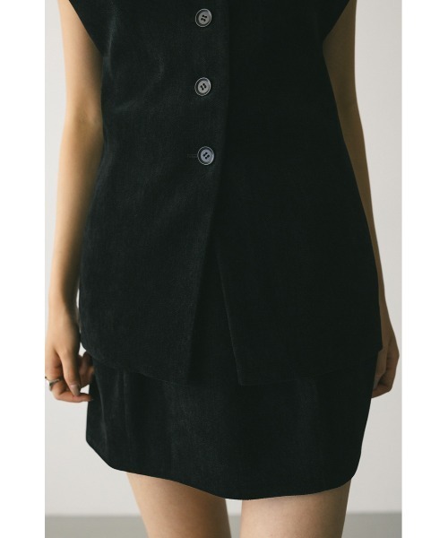 STYLEMIXER（スタイルミキサー）の「ショルダータックベロアベスト（ベスト・レディース・ブラウン/ブラック・FREE）」の8枚目の写真