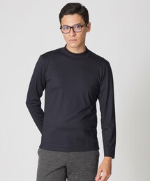 Paul Stuart（ポールスチュアート）の「【ウォッシャブル】ウールプレーティングモックネックTシャツ（Tシャツ/カットソー）」