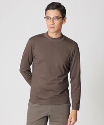 Paul Stuart（ポールスチュアート）の「【ウォッシャブル】ウールプレーティングモックネックTシャツ（Tシャツ/カットソー）」