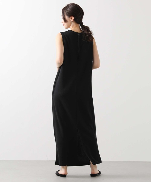 Munich（ミューニック）の「ジャジーストレートワンピ（ワンピース・レディース・ブラック/ライトベージュ・FREE）」の5枚目の写真