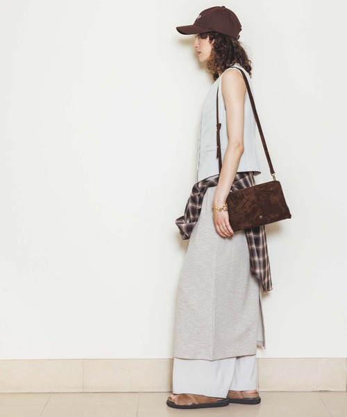 Munich（ミューニック）の「ジャジーストレートワンピ（ワンピース・レディース・ブラック/ライトベージュ・FREE）」の10枚目の写真