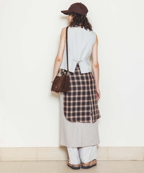 Munich（ミューニック）の「ジャジーストレートワンピ（ワンピース・レディース・ブラック/ライトベージュ・FREE）」の11枚目の写真