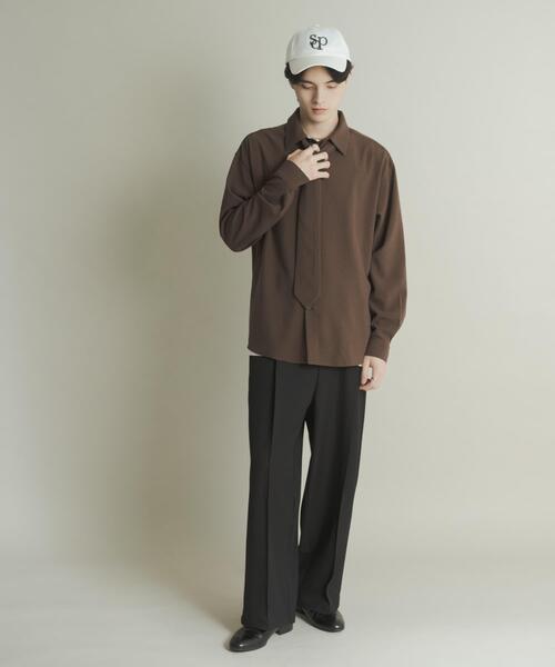 SENSE OF PLACE by URBAN RESEARCH（センスオブプレイスバイアーバンリサーチ）の「レギュラーカラーネクタイシャツ（シャツ/ブラウス・メンズ・グレー/ブルー/ブラウン系その他・MEDIUM/LARGE）」の15枚目の写真