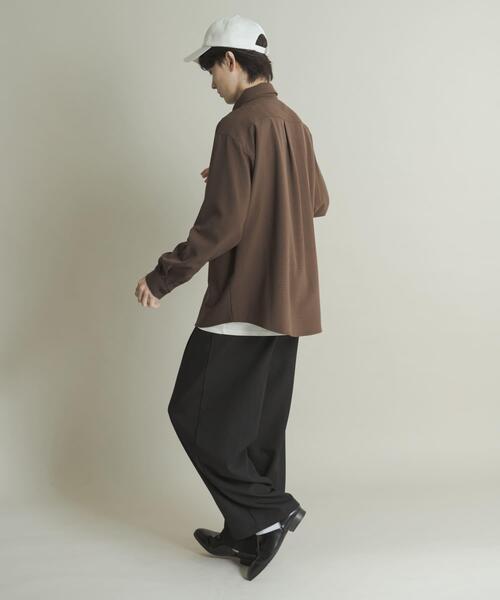 SENSE OF PLACE by URBAN RESEARCH（センスオブプレイスバイアーバンリサーチ）の「レギュラーカラーネクタイシャツ（シャツ/ブラウス・メンズ・グレー/ブルー/ブラウン系その他・MEDIUM/LARGE）」の16枚目の写真