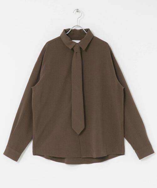 SENSE OF PLACE by URBAN RESEARCH（センスオブプレイスバイアーバンリサーチ）の「レギュラーカラーネクタイシャツ（シャツ/ブラウス・メンズ・グレー/ブルー/ブラウン系その他・MEDIUM/LARGE）」の17枚目の写真