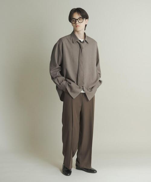 SENSE OF PLACE by URBAN RESEARCH（センスオブプレイスバイアーバンリサーチ）の「レギュラーカラーネクタイシャツ（シャツ/ブラウス・メンズ・グレー/ブルー/ブラウン系その他・MEDIUM/LARGE）」の7枚目の写真