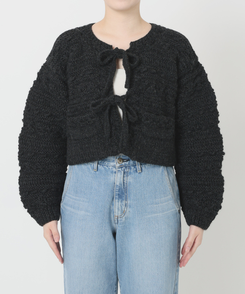 IENA LA BOUCLE（イエナラブークル）の「IENA LA BOUCLE デフォルメハンドニットカーディガン（カーディガン/ボレロ・レディース・ブラック・FREE）」の12枚目の写真