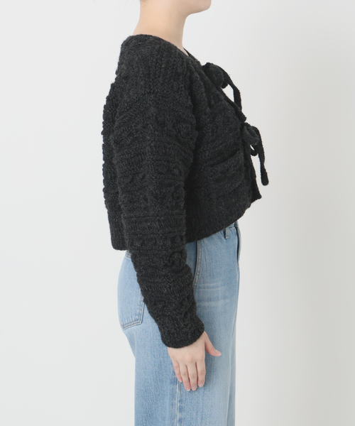 IENA LA BOUCLE（イエナラブークル）の「IENA LA BOUCLE デフォルメハンドニットカーディガン（カーディガン/ボレロ・レディース・ブラック・FREE）」の15枚目の写真