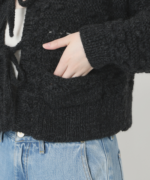 IENA LA BOUCLE（イエナラブークル）の「IENA LA BOUCLE デフォルメハンドニットカーディガン（カーディガン/ボレロ・レディース・ブラック・FREE）」の18枚目の写真