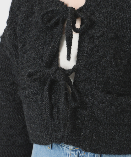 IENA LA BOUCLE（イエナラブークル）の「IENA LA BOUCLE デフォルメハンドニットカーディガン（カーディガン/ボレロ・レディース・ブラック・FREE）」の19枚目の写真