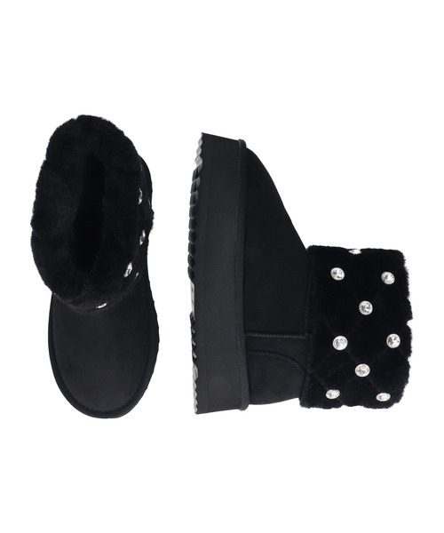 Bridget Birkin（ブリジットバーキン）の「【Bridget Birkin】キルティングビジュームートンブーツ(553035)（ブーツ・レディース・ブラック系その他/ブラウン系その他/ベージュ系その他・L/M/LL/S）」の5枚目の写真