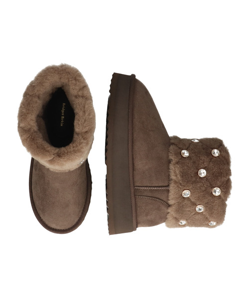 Bridget Birkin（ブリジットバーキン）の「【Bridget Birkin】キルティングビジュームートンブーツ(553035)（ブーツ・レディース・ブラック系その他/ブラウン系その他/ベージュ系その他・L/M/LL/S）」の8枚目の写真