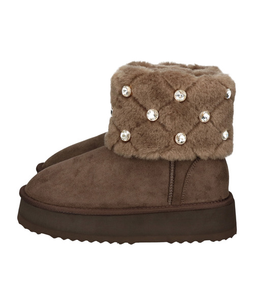 Bridget Birkin（ブリジットバーキン）の「【Bridget Birkin】キルティングビジュームートンブーツ(553035)（ブーツ・レディース・ブラック系その他/ブラウン系その他/ベージュ系その他・L/M/LL/S）」の7枚目の写真