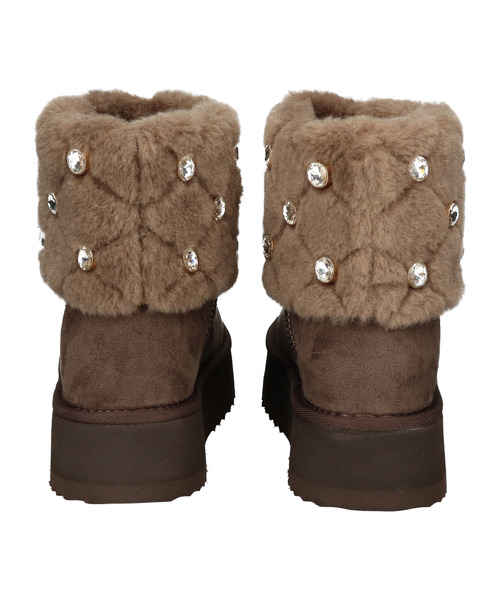 Bridget Birkin（ブリジットバーキン）の「【Bridget Birkin】キルティングビジュームートンブーツ(553035)（ブーツ・レディース・ブラック系その他/ブラウン系その他/ベージュ系その他・L/M/LL/S）」の9枚目の写真