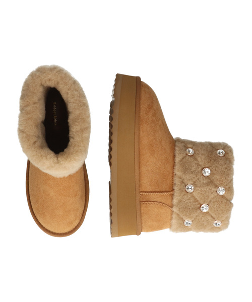 Bridget Birkin（ブリジットバーキン）の「【Bridget Birkin】キルティングビジュームートンブーツ(553035)（ブーツ・レディース・ブラック系その他/ブラウン系その他/ベージュ系その他・L/M/LL/S）」の11枚目の写真