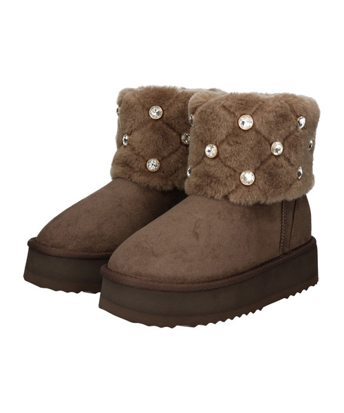 Bridget Birkin（ブリジットバーキン）の「【Bridget Birkin】キルティングビジュームートンブーツ(553035)（ブーツ・レディース・ブラック系その他/ブラウン系その他/ベージュ系その他・L/M/LL/S）」の15枚目の写真