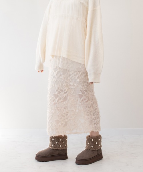 Bridget Birkin（ブリジットバーキン）の「【Bridget Birkin】キルティングビジュームートンブーツ(553035)（ブーツ・レディース・ブラック系その他/ブラウン系その他/ベージュ系その他・L/M/LL/S）」の21枚目の写真