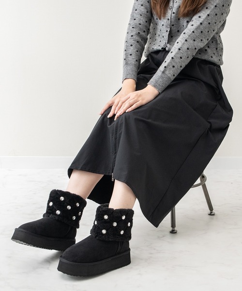 Bridget Birkin（ブリジットバーキン）の「【Bridget Birkin】キルティングビジュームートンブーツ(553035)（ブーツ・レディース・ブラック系その他/ブラウン系その他/ベージュ系その他・L/M/LL/S）」の18枚目の写真