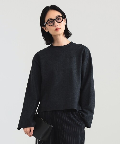 Demi-Luxe BEAMS（デミルクス ビームス）の「【1/15再値下げ】ウール ジャージ プルオーバー（Tシャツ/カットソー・レディース・チャコールグレー/ブラウン系その他・ONE SIZE）」の6枚目の写真