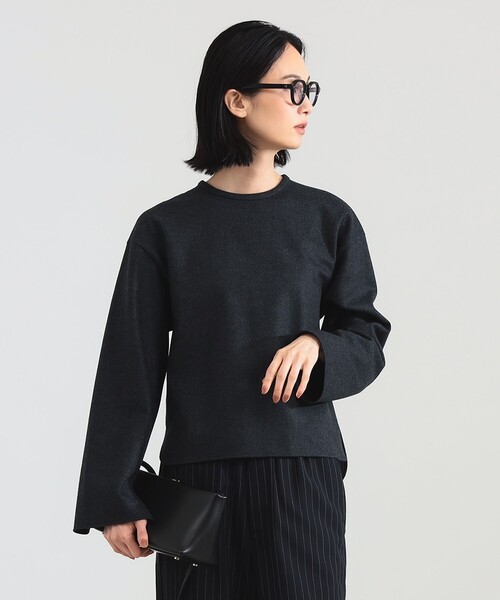 Demi-Luxe BEAMS（デミルクス ビームス）の「【1/15再値下げ】ウール ジャージ プルオーバー（Tシャツ/カットソー・レディース・チャコールグレー/ブラウン系その他・ONE SIZE）」の7枚目の写真