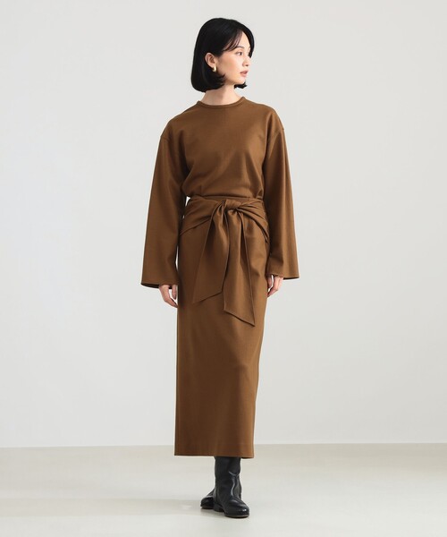 専用ページ☆セオリーリュクス☆ウールジャージプルオーバー38ブラウン未使用 Demi-Luxe BEAMS（デミルクス ビームス）の「ウール ジャージ プル