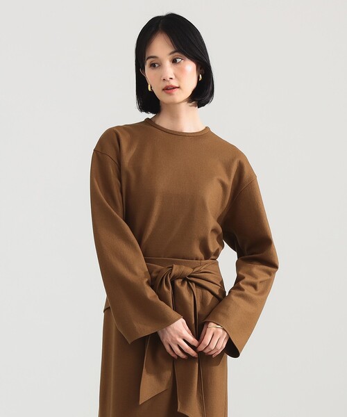 Demi-Luxe BEAMS（デミルクス ビームス）の「【1/15再値下げ】ウール ジャージ プルオーバー（Tシャツ/カットソー・レディース・チャコールグレー/ブラウン系その他・ONE SIZE）」の15枚目の写真