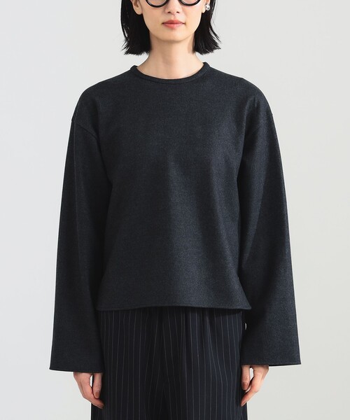 Demi-Luxe BEAMS（デミルクス ビームス）の「【1/15再値下げ】ウール ジャージ プルオーバー（Tシャツ/カットソー・レディース・チャコールグレー/ブラウン系その他・ONE SIZE）」の18枚目の写真